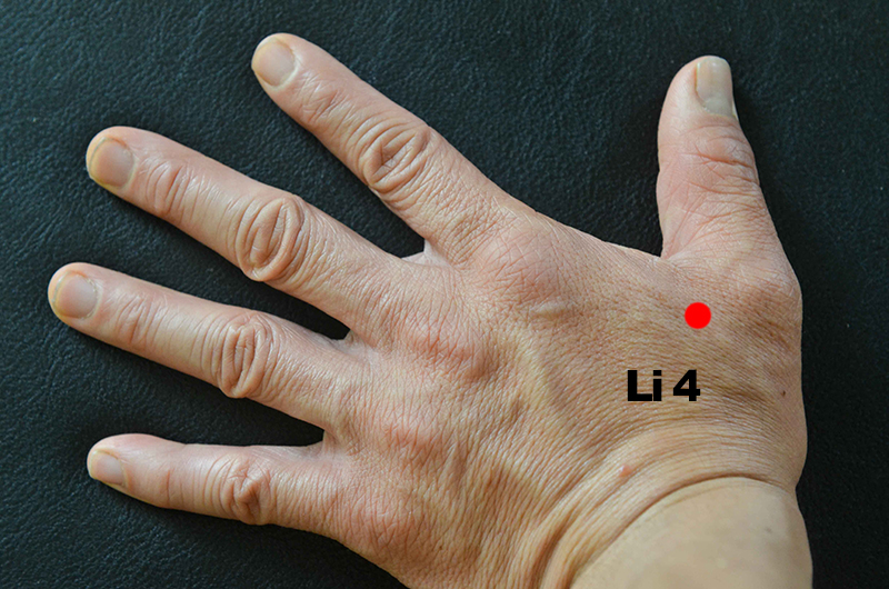 Headache Pain Exercise #3 Acupressure point Large Intestine 4 (Li4)