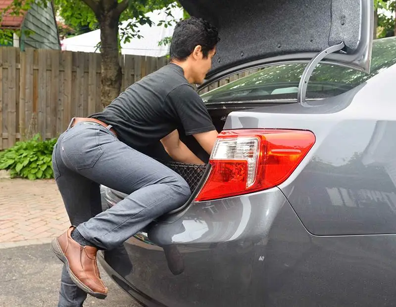 Car Trunk Lifting Technique For Heavy Stuff Deep in the Trunk