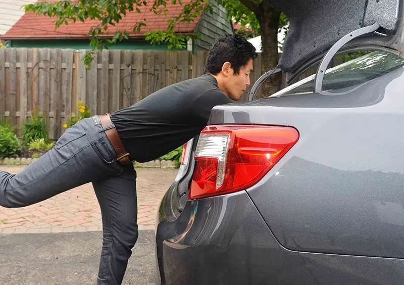 Car Trunk Lifting Technique For Light Stuff Deep in the Trunk