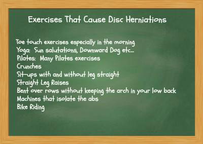 Exercises That Cause Disc Herniations